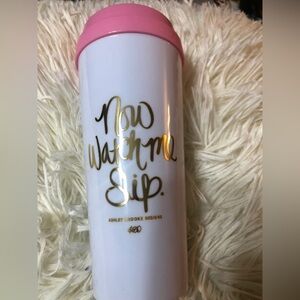 Ashley Brooke Designs White and Pink Tumbler